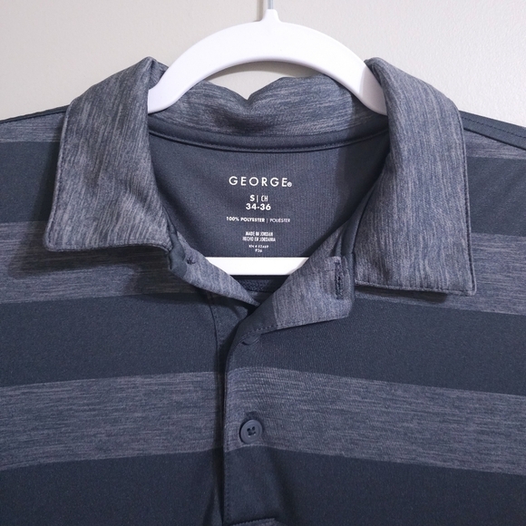 3 for $10 George Striped Polo Shirt men's small - Picture 3 of 4